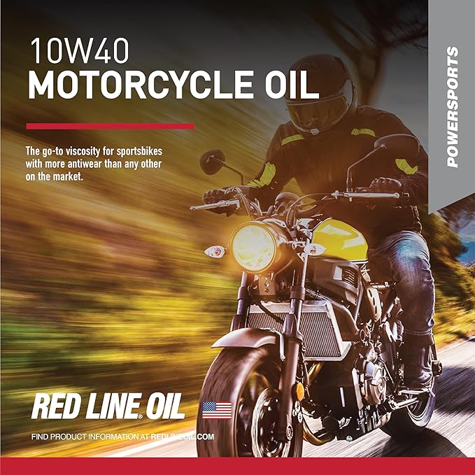 Red Line 42404 10W40 Synthetic Motorcycle Motor Oil - 1 Quart