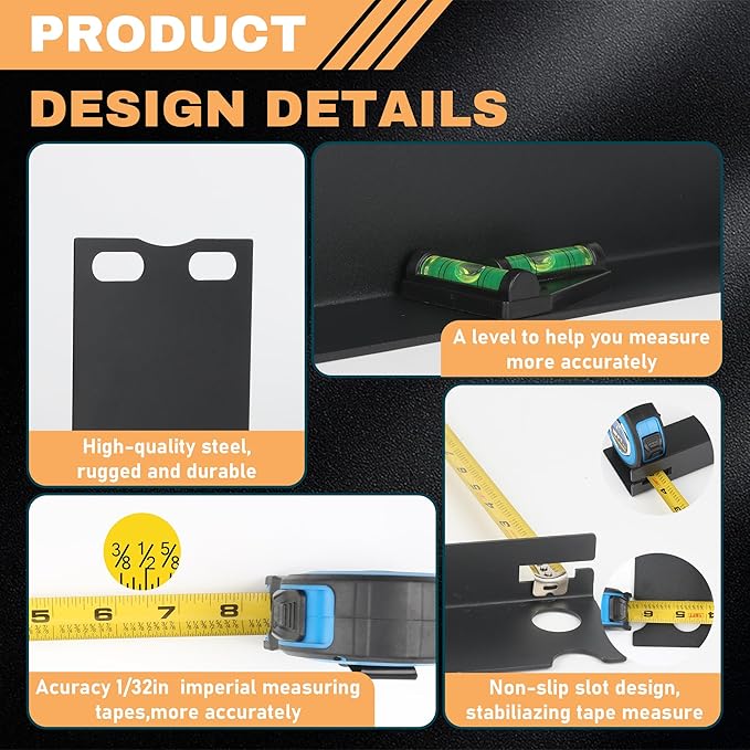 Wheel Alignment Tool, Automotive Wheel Alignment Kit Without Removing Calipers, Toe Alignment Tool Plates with 2 Measuring Tapes, Compatible with Most Cars and SUVs