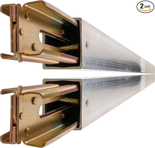 US Cargo Control Steel E Track Load Bars 92"-103" (2-Pack), 1,500 LBS Working Load Limit, Adjustable Steel Load Bars for Semi Trailers & Box Trucks, Shoring Beam or Decking Beam with Thumb Release