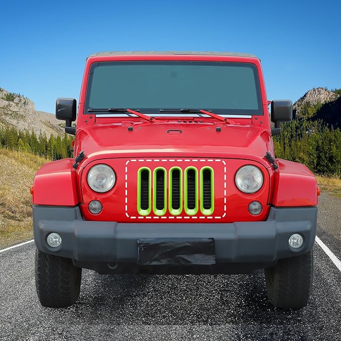 JK Grill Inserts Front Grille Mesh no Mesh Cover Guard for Jeep Wrangler JK 2007-2017 Clip-on Grille Accessories