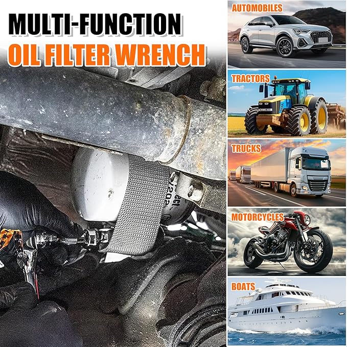 Heavy Duty Filter Strap Wrench - Oil Filter Strap Wrench 1/2 Drive