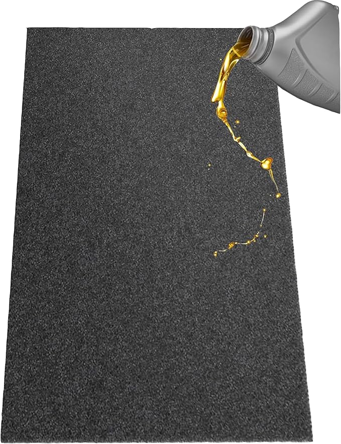 AAIN Oil Spill Mat (29" x 36"), Garage Floor Mat, Absorbent Oil Pad, Premium Maintenance Mat, Waterproof, Protect Garage Surface from Spill & Stain, Reusable, Washable, Durable, Black