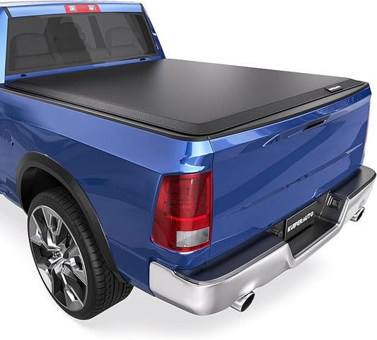 Roll-Up Soft Vinyl Truck Bed Tonneau Cover Fleetside Compatible with 2003-2024 Ram 2500 3500(No Ram Box) On Top (6.4 FT Feed Bed)