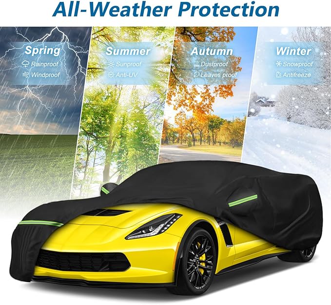 420D Waterproof for C7 Corvette Car Cover All Weather Protection Waterproof Windproof for 2014-2019 C7 Stingray, for C7 Chevy Corvette Stingray Z51 Z06