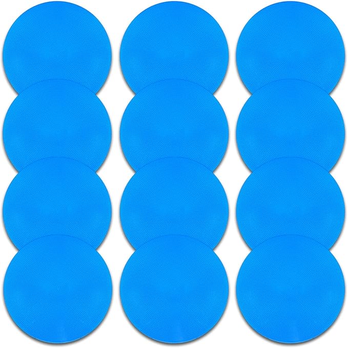 Poly Spot Markers 9 inch Non-Slip Rubber Agility Markers Flat Field Cones Floor Dots for Football, Soccer, Basketball Training Markers, School Activities, Exercise Drills, Social Distancing