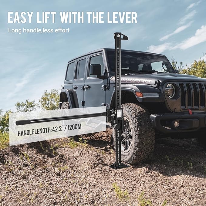 3 Ton Heavy Duty Farm Jack, 7000 Lb Capacity Ratcheting Off Road Utility Farm Jack for ATVs, Utility Vehicles, Off-Road Vehicles, Tractors, Trucks