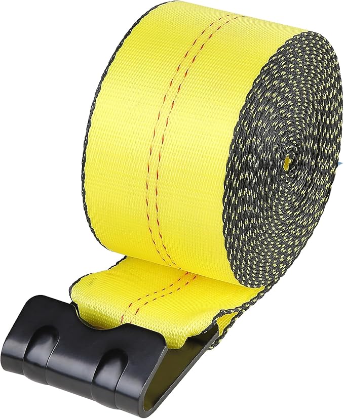 VEVOR Truck Straps, 4" x30' Heavy Duty Tie Down w/Flat Hooks 18,000lbs Break Strength, WLL# 6000lbs, Cargo Straps tie Down for Flatbeds, Trucks, Trailers, Farms, Rescues, Tree Saver, Yellow(10 Pack)
