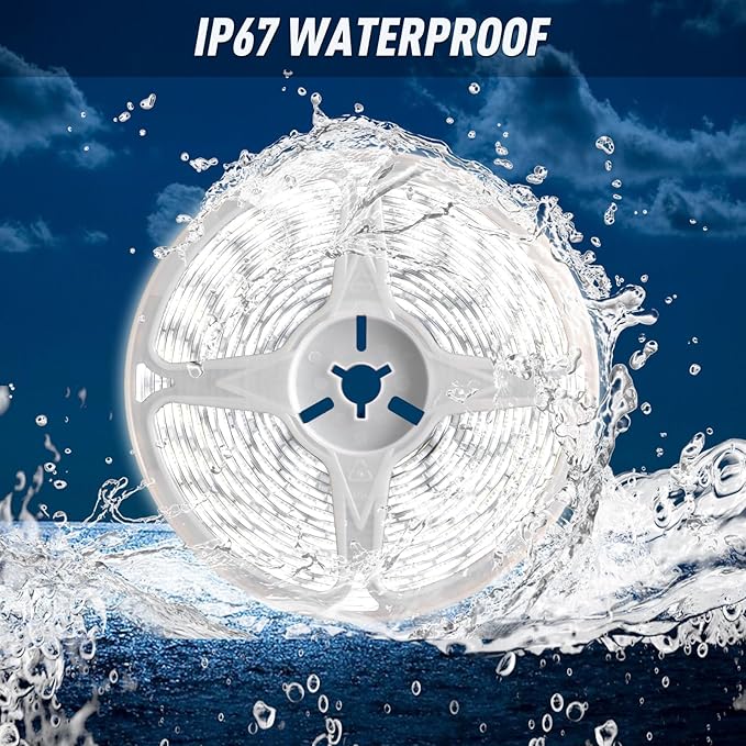 RV Awning Light,12V 20FT Camper Awning Lighting,Waterproof LED Strip,Exterior Underglow Lighting for RV Motorhome Travel Trailer Food Truck Outdoor Party (White, 20FT)