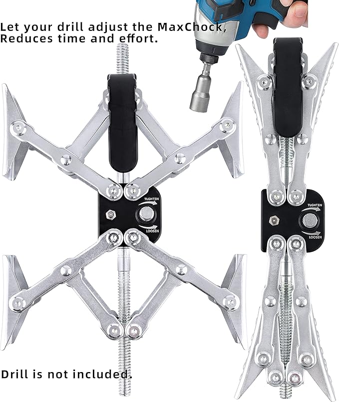 X-Shaped RV Stabilizer Wheel Chock (Allow Drill Adjust) Dual Axel RV Travel Trailer Camper Tire While Camping -2 Pack