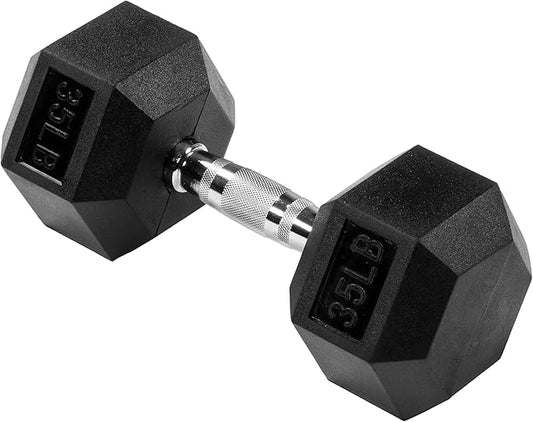 OLIXIS Rubber Hex Dumbbells，Assorted Weights for Home Gym Workouts, Strength Building & Fitness Training