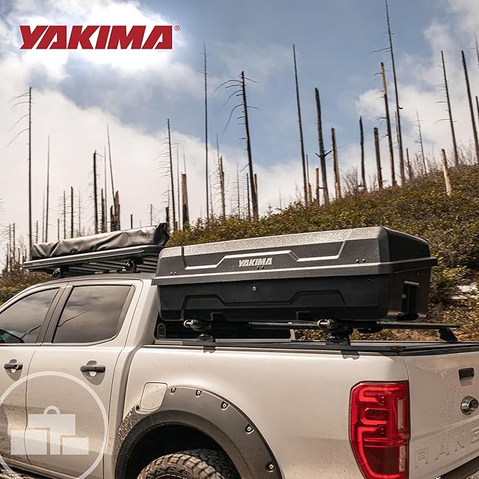 Yakima Hard Shell Cargo Box, Vehicle Rooftop Travel & Storage Gear Case, Carrier for Cartop or Truck Bed, 10 Cubic Feet, DeepSpace 10, Black