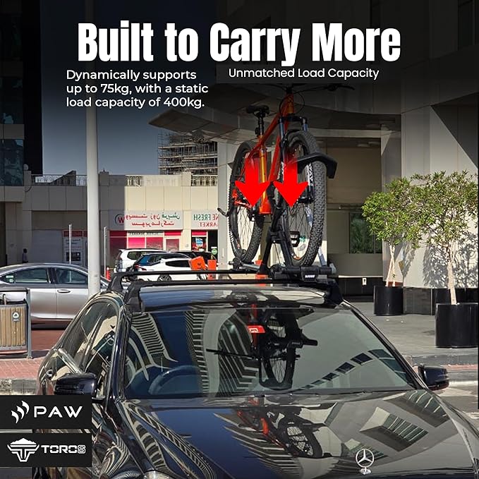 Fits BMW i4 Roof Rack Cross Bars – G26 with Factory Fixing Points, 330 lbs Capacity, Aluminum T-Slot Bars, Lockable, No-Drill Installation (Silver)