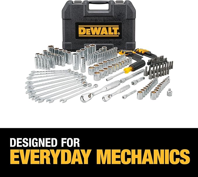 DEWALT Mechanics Tool Set, 1/4 and 3/8 Inch Drive, SAE, 172-Piece (DWMT81533)