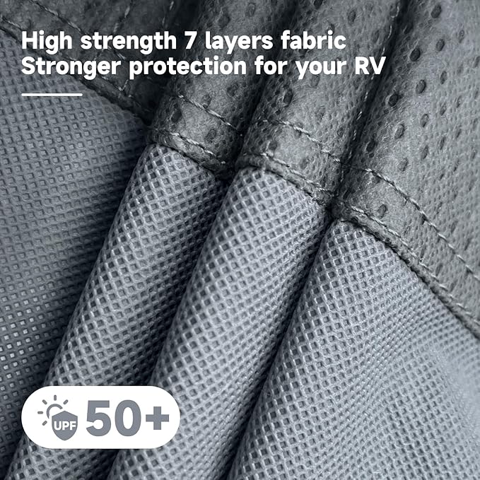 VINPATIO Pop Up Camper Cover, Folding Camper Tent Trailer Cover Fits 14'-16' Trailers, Waterproof & Anti-UV Pop-up Camper Cover with Windproof Straps