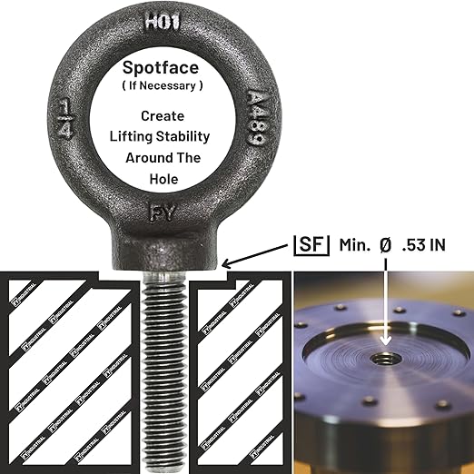 10 Pcs Lifting Shoulder Eye Bolts 1/4"-20 X 1