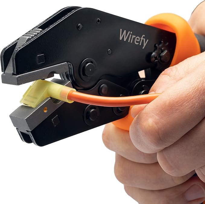 Wirefy ICD-A6 Crimping Die for Insulated Flag Connectors 12-10 AWG – Interchangeable Quick-Change Die for Wirefy Crimping Tools – Precision Crimp for Electrical Terminals