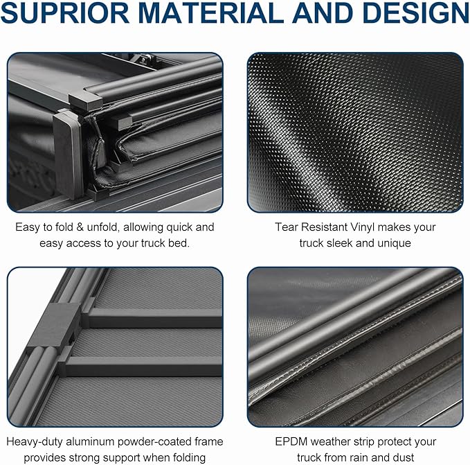 FASTFIT Soft Quad-Fold Tonneau Cover Fits 2009-2025 Ram 1500 with 5'7" (67.4in) Truck Bed w/o RamBox