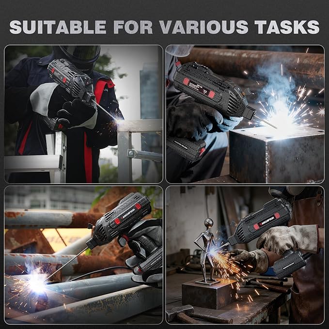 ARCCAPTAIN Stylish Handheld Welder, 110V Portable Welding Machine with IGBT Inverter, 120A Stick Welder with Auto Darkening Goggles and Upgraded Ground Clamp, Fits for 3/32"-1/8" Welding Rods