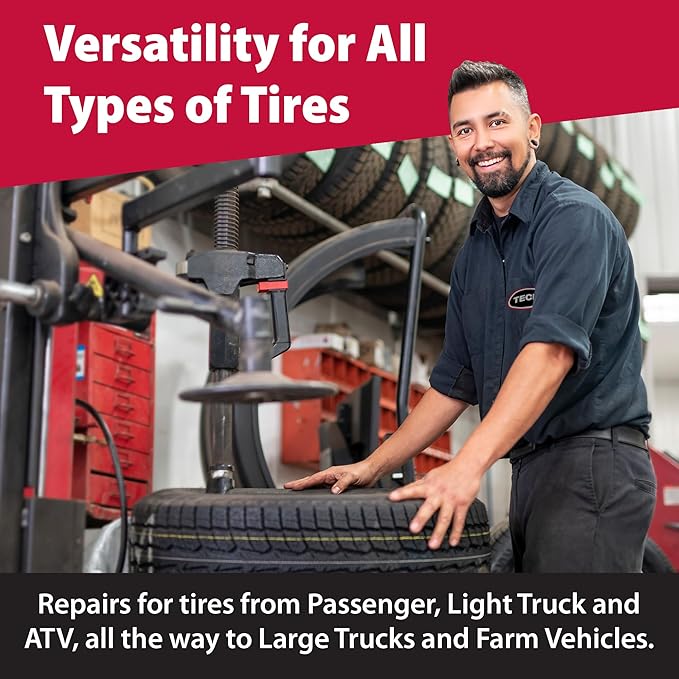 TECH Permacure Inserts – Reinforced Natural Rubber Compatible with Vulcanizing Fluid, Tubeless Sealant, Flat Repair Kits, 3-3/4" (95mm), Blue (Box of 50) for Emergency Puncture Fixes and Patch Kits