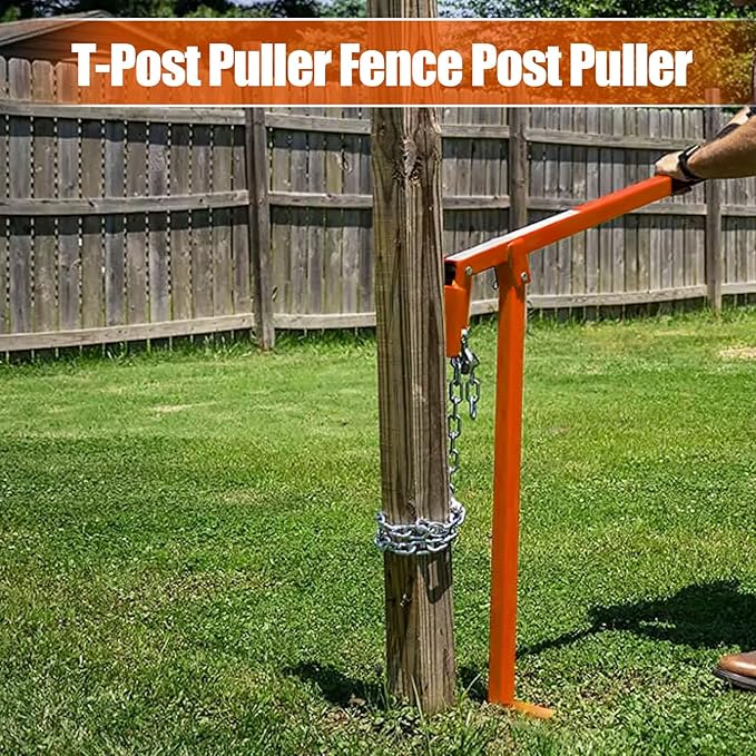 T-Post Puller, Fence Post Puller - Post Puller of Remove T-Posts, Wooden Fence Posts, Cement Plugs, or Small Tree Stumps