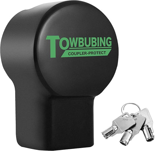 Trailer Lock Fits 2 Inch Coupler, Upgrade Anti Theft Heavy-Duty Steel Trailer Hitch Locks, Camper Accessories for RV, Trailer, Boat, Pickup (2-5/16In)