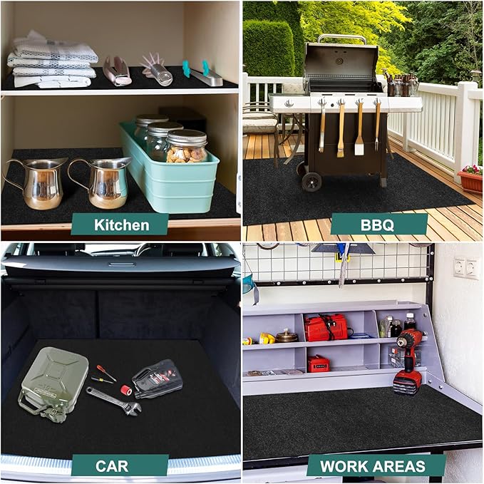 36" x 60" Oil Drip Mat for Garage Driveway, Reusable Rubber Floor Oil Spill Leak Absorbent Pads for Motorcycle Car Oil Leak Stain Resistant(2pcs)