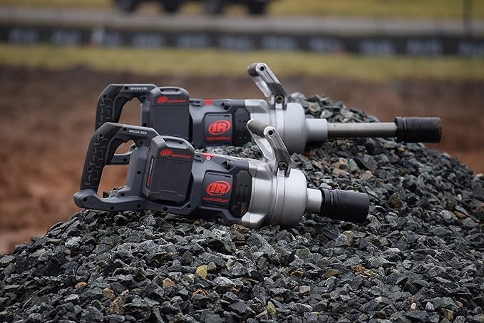 Ingersoll Rand W9691-K2E 20V High-Torque 1" Cordless Impact Wrench Kit, 2 Batteries and Charger, 6" Extended Anvil