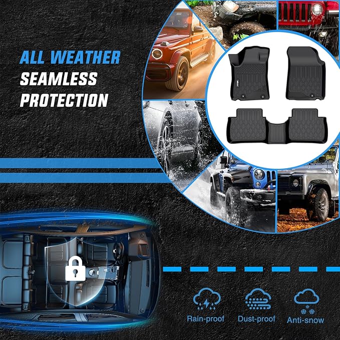 Nilight TPE Floor Mats for Nissan Altima 2013 2014 2015 2016 2017 2018, All Weather Custom Fit Heavy Duty Floor Liners