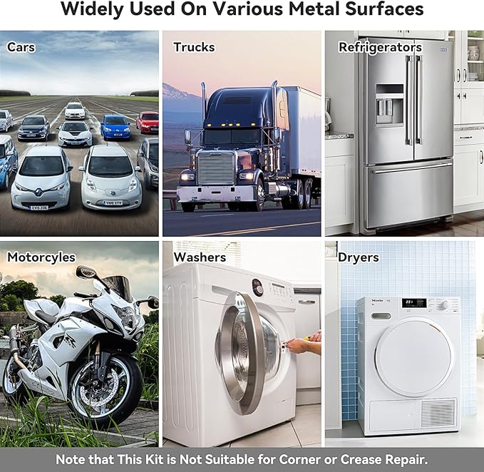 97pcs Dent Puller Kit, Paintless Dent Removal Kit for Dent Repair, Dent Repair Kit with Golden Lifter, Slide Hammer T-Bar, Bridge Puller, Car Dent Puller Tool for Auto Hail Damage Door Ding