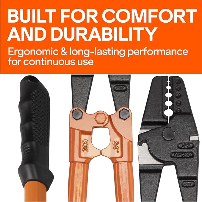 Wirefy Wire Rope Crimping Tool | Swaging Tool for Aluminium Ferrule Sleeves | Heavy-Duty Steel Cable Crimping | Wire Rope Crimper | Cable Crimp with Cutting Function