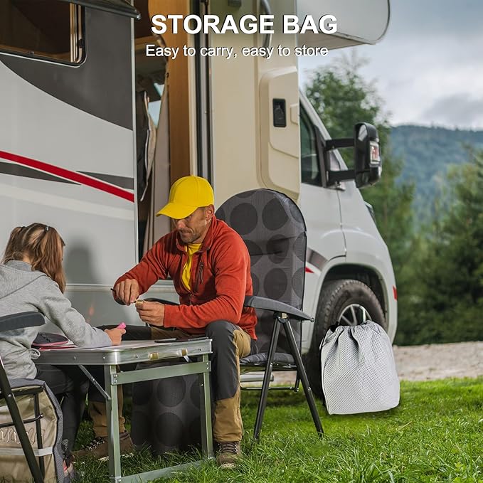 5th Wheel RV Cover 26-29Ft - Upgraded 5 Layers Top Extra-Thick Fifth Wheel Cover, Waterproof Camper RV Cover, Anti-UV Windproof Winter Camper Cover with Gutter Covers