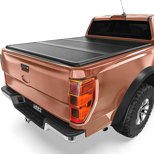 LEDKINGDOMUS Hard Tri-fold Truck Bed Tonneau Cover Fits for Ford Maverick 2022 2023 2024 2025 4.5 Feet Bed