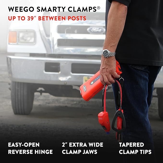 Weego 70: 2500A Self-Use 12V Lithium Car Battery Jump Starter - USA-Engineered Safe Replacement for Jumper Cables - Boat & Car Jumper Starter Portable for All Gas and 5L Diesel Engines (N70)