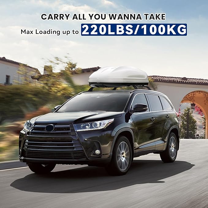 220Lbs Roof Rack Crossbars for 2014-2019 Highlander XLE Limited & SE LE & LE Plus with Anti-Theft Lock, Heavy Duty Aluminum Anti-Corrosion Cross Bar Fit Luggage Luggage Kayaks Bicycles Snowboard