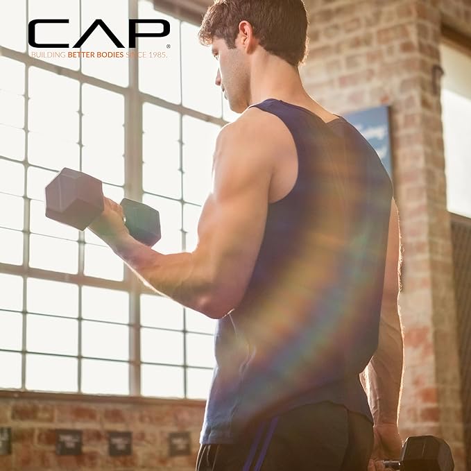 CAP Barbell Coated Dumbbell Weight | Multiple Options Pairs & Sets