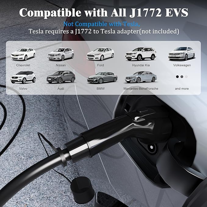 Level 1 EV Charger 16A Amp, 110V Portable EV Charger with 20FT Cable,NEMA 5-15 Plug, Home Electric Vehicle Charging Station for All J1772 Electric Cars Indoor/Outdoor Charging