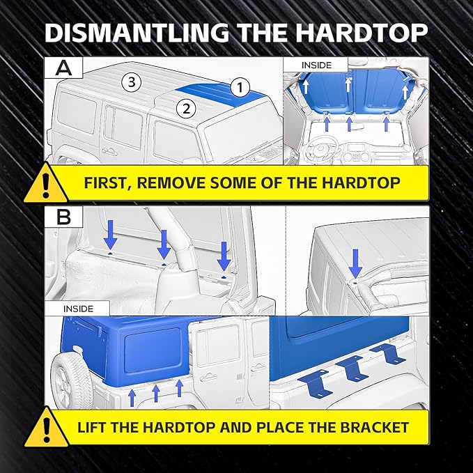 for JK JKU Hard Top Roof Rack Cargo Basket with Ladder & LED Light Bars Compatible with 2007-2018 Jeep Wrangler JK JKU 4 Door Hardtop, Cargo Carrier Rooftop Luggage Storage Holder