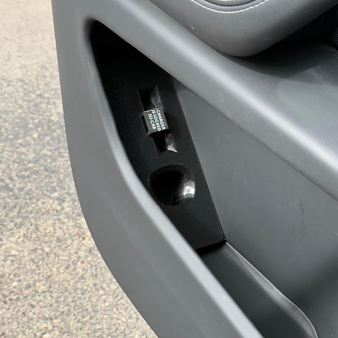 Door Dock for Tesla/J1772 Adapter for Tesla Model X and Charger Locking Ring Bundle (Black)