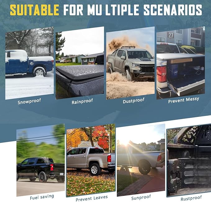 Perfit Liner 6.5 FT (79") Bed Soft Quad-Fold Tonneau Cover for 2015-2026 Ford F-150 Styleside/Fleetside Truck Cargo Topper, Soft-Top, 4-Folding (NOT for Flareside/Stepside)