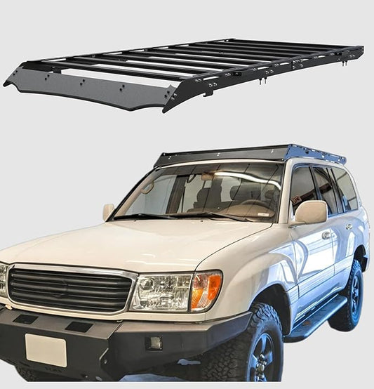 Land Cruiser 200 Series Roof Rack, Heavy-Duty Aluminum, 1000 lbs Capacity, Black, Vehicle-Specific Fit
