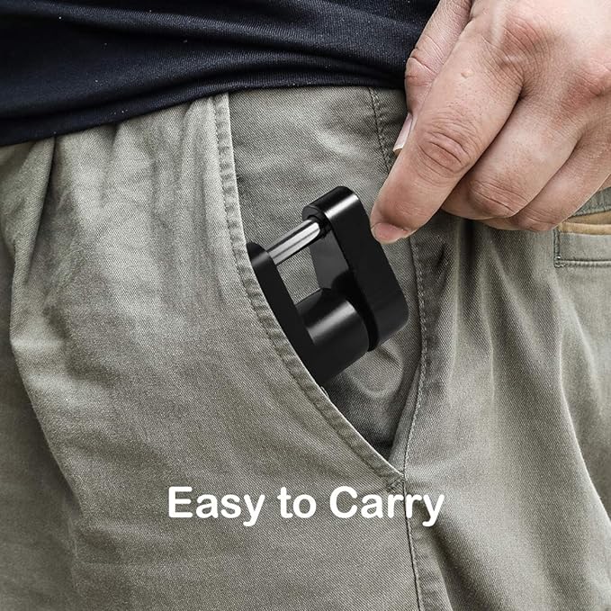 CZC AUTO Black Trailer Hitch Coupler Lock, Dia 1/4 Inch, 3/4 Inch Span for Tow Boat RV Truck Car's Coupler (2 Pack keyed Alike, Black)