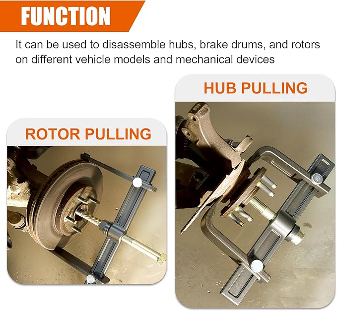 PSLER 78830 Car Repair Tool, Heavy Duty Hub Drum And Rotor Puller Kit Tools for a 1-1/4" Socket and 1-1/4" or 32mm Wrench