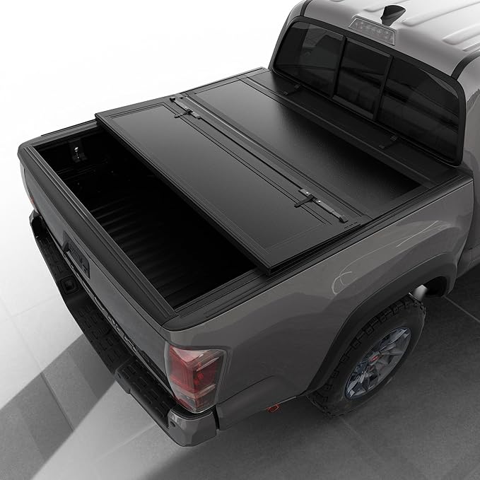 Tutel Low Profile Hard Shell Flip-Up Truck Bed Tonneau Cover|Fits 2016–2023 Toyota Tacoma 5'1" Bed (60.5") - TTLTMLPFU021