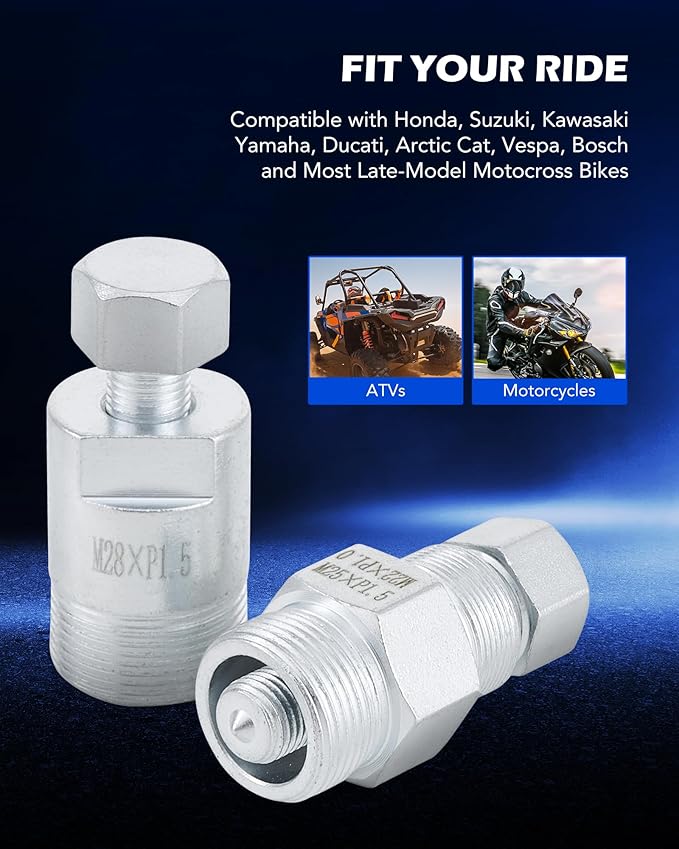 Orion Motor Tech Flywheel Puller, 10pc Universal Flywheel Puller Set for Motorcycles Scooters ATVs, Metric Flywheel Removal Tools, Small Engine Flywheel Puller Compatible with Yamaha Kawasaki Ducati