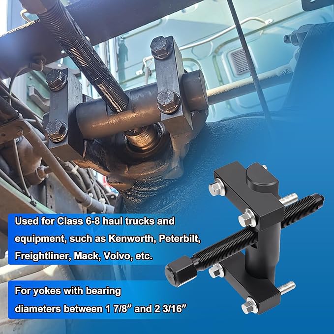 10803 Heavy-Duty Yoke Puller, 60050 Heavy Duty Yoke Removal Tool Kit Made for Commercial Trucks & Semi Truck, Service on Class 6-8 Trucks and Equipment