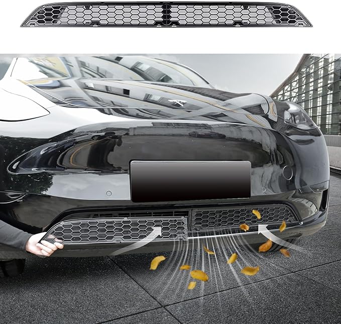 Front Grille Mesh Inserts for Tesla Model Y 2021-2024, Grille Grid Inserts compatible with Tesla Model Y, Front Grille Mesh Inserts for Tesla Model Y Accessories（High Ventilation)