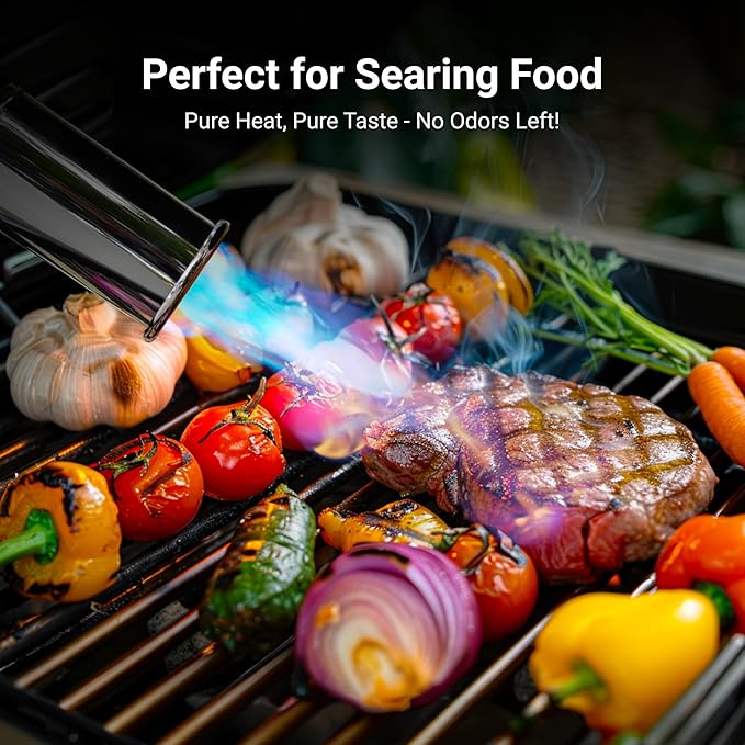 ThermoMaven Propane Torch Lighter, Cooking Torch Gun, Charcoal Lighter, Flame Thrower Adjustable Kitchen Food Torch Head, Blow Torch for Grill, Sous Vide, BBQ, Gas Welding Kit (Gas Tank Not Included)