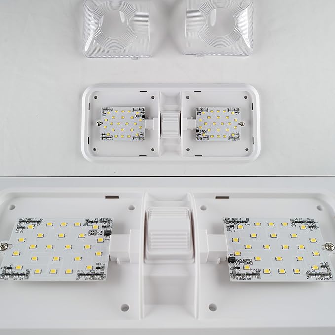 RV Led Lights Interior 12v Volt Fixtures,RV LED Lamp Ceiling,Led 12v with Switch,Switch Interior Lighting for Car/RV/Trailer/Camper (Natural White,4500K,1 Pack)