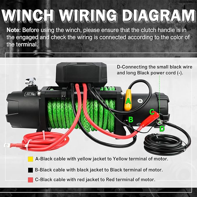 13500LB Winch with Synthetic Rope,Wired Handle and Wireless Remote 12V Waterproof Electric Winch for Truck Trailer Jeep Off Road Recovery and Towing