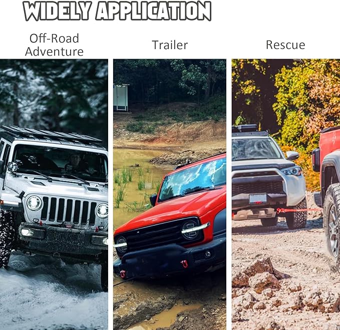 Chic Muse 18800lbs Electric Vehicle Winch, Waterproof IP67 80ft Steel Cable Truck Winch with Wireless Handheld Remote, 12V Power Winch for Towing UTV Off Road Vehicle